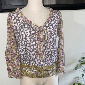 Language Multicolor Floral Blouse Medium